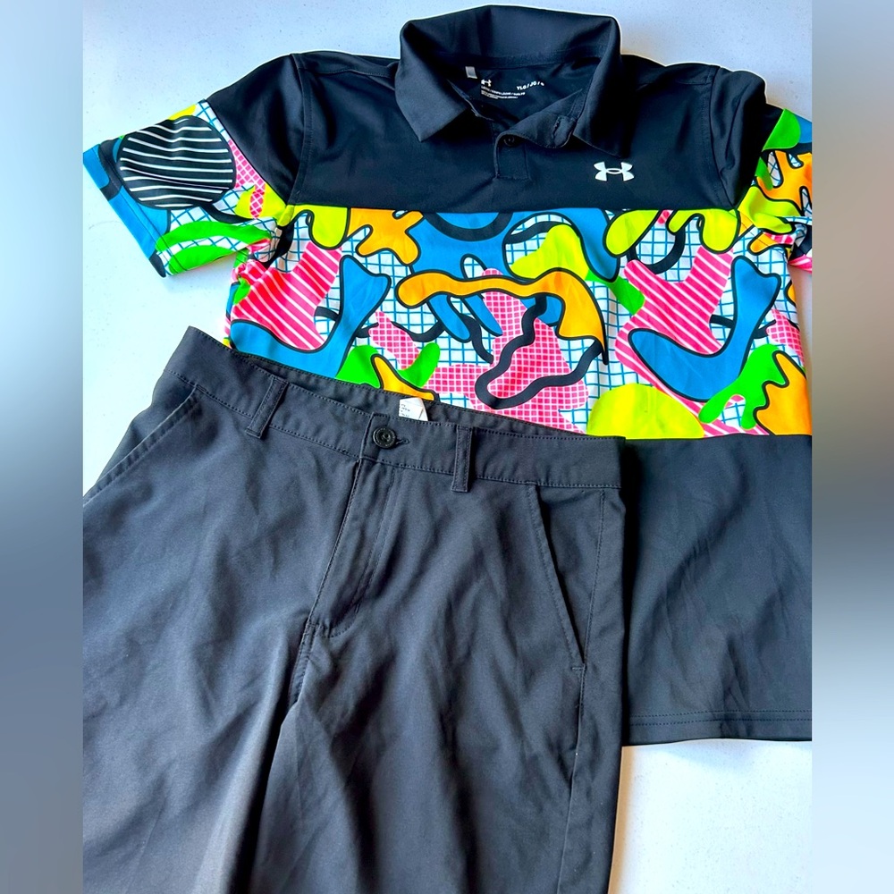 UNDER ARMOUR boys size large golf set in excellent condition
